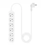 Nanocable Regleta de 6 Tomas, 1.4 m, Blanca